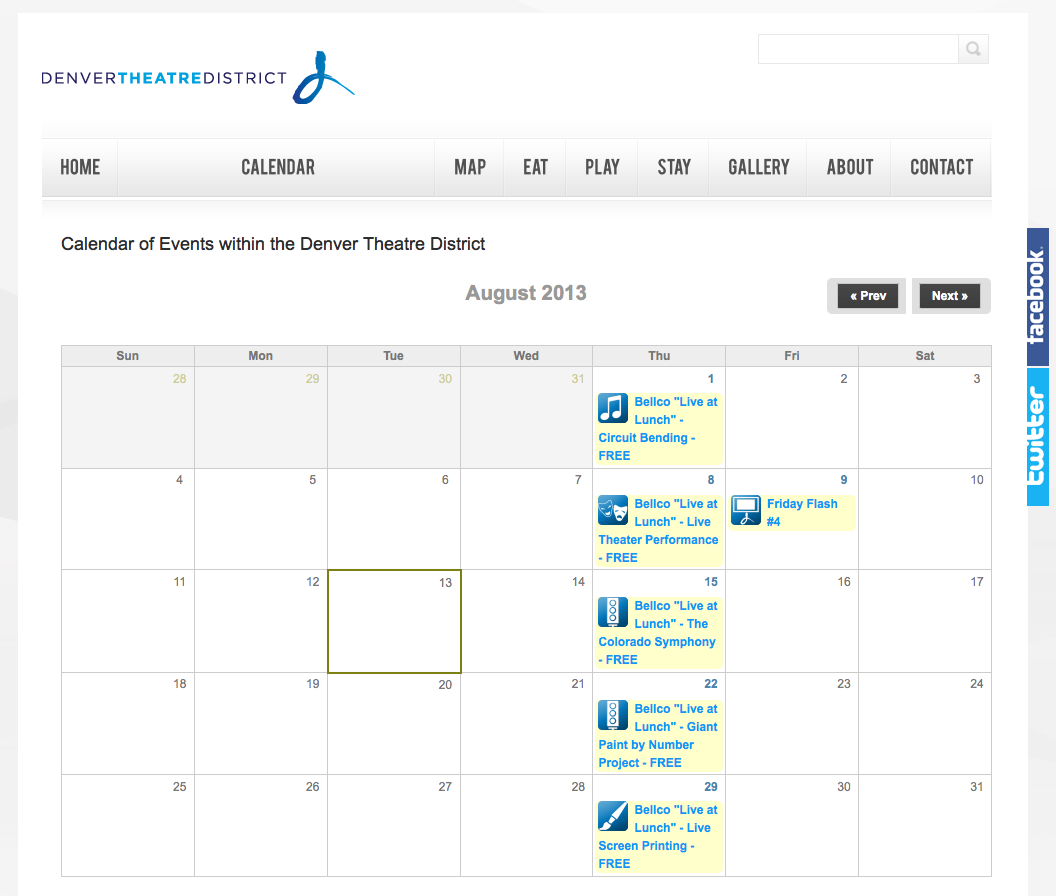 Month View Calendar 