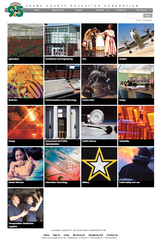 Career Page for the Course Catalog