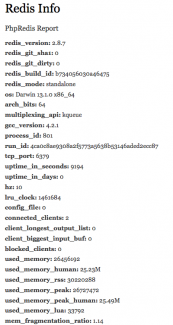 Screenshot - Redis Info for Drupal