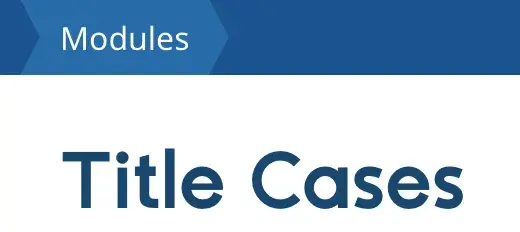Title Cases Drupal Module Title Cases Drupal Module